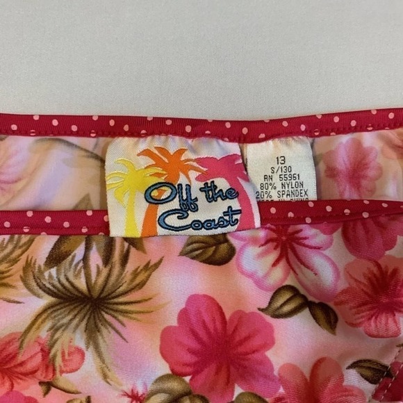 5/$25 Off the Coast Pink Floral Bikini Bottom Size 13 - Picture 2 of 5